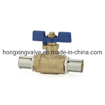 Presskugelhahn mit Butterfly-Griff-Pressfittings für Mehrschichtrohre