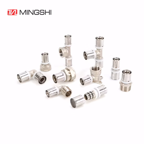 Mingshi Sanitärmaterialien Fußbodenheizung Wasserversorgung Pexalpex Pipe Fittingu, Th, Multijaw with Watermark/Acs/Aenor Certificate Reduced Tee Press Brass Fittings